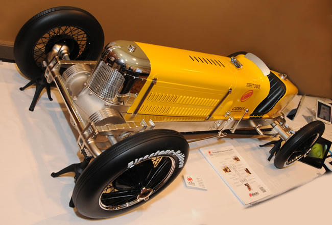 The Perfect Choice, was a two-fifths-scale 1927 Miller 91 race car created entirely from additive manufacturing parts that were painted, textured, plated, vacuum metalized and decorated to match designer Bill Gould’s vision. (Photo courtesy of Ed Winters Photography)