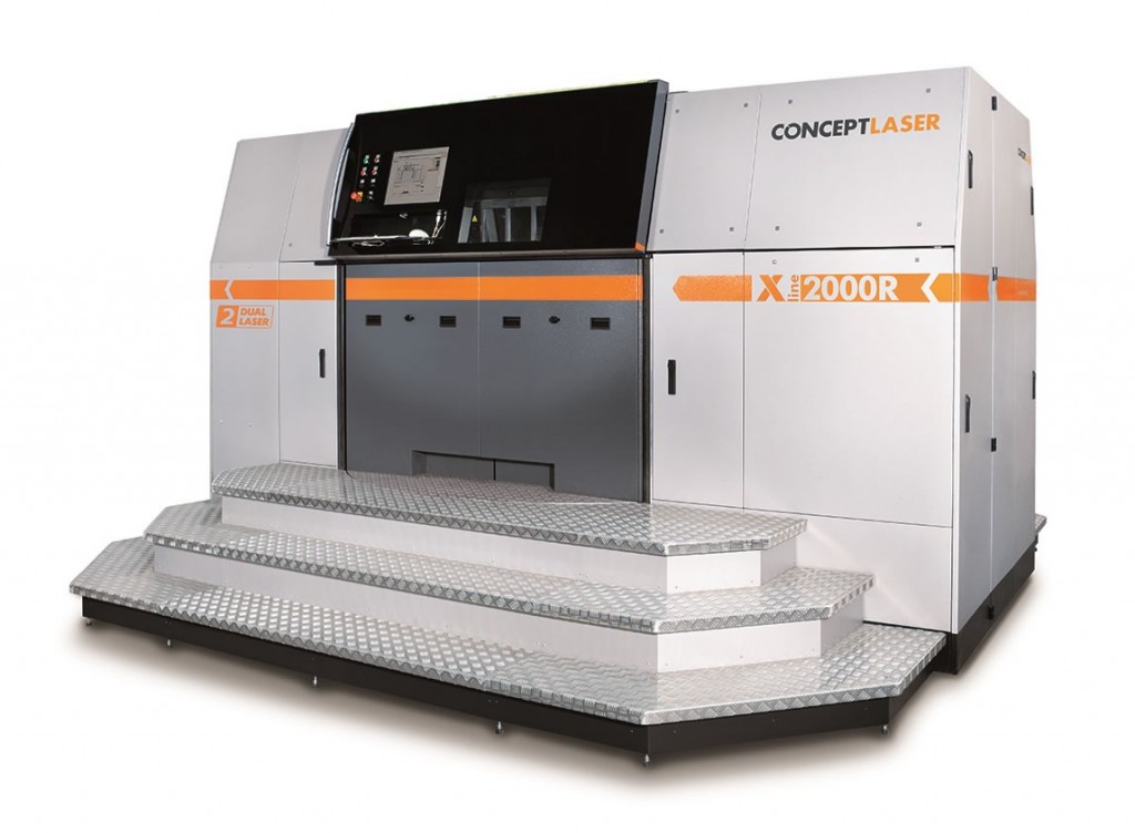 The X line 2000R® combines the largest build envelope worldwide (800x400x500 mm3) for laser melting with metals with increased build rates. The X line 2000R's® multi-laser technology, with 2 x 1,000 watt lasers, has a direct impact on the exposure time. All image sources: Concept Laser GmbH, Lichtenfels, Germany