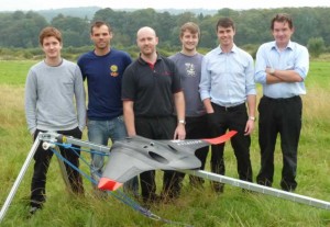 Members of the AMRC Design and Prototyping GroupUAV team left to right include Sam Bull, Mark Cocking, Keith Colton, Daniel Tomlinson, John Mann and Garth Nicholson (Photo courtesy of AMRC)