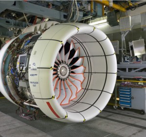 The LEAP engine during testing. Image credit: CFM International