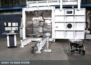 Sciaky EBAM 110 Series-Chamber dimensions 110” (2794 mm) x 110” (2794 mm) x 110” (2794 mm) (Photo courtesy of Sciaky Inc.)