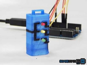 Arduino Miniature Traffic Light (Photo courtesy of Graphene 3D Lab)