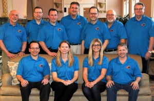 Front row (L to R): Todd Grimm, Kim Killoran, Dana McCallum, Gary Rabinovitz, Back row (L to R): Paul Bates, Tom Sorovetz, Vince Anewenter, Steve Deak, Mark Barfoot, Mark Abshire. Missing: Mark Wynn. (Photo courtesy of AMUG)