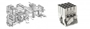 Optisys redesigned a large, multi-part antenna assembly (left) into a palm-sized, lighter, one-piece, 3D-printed metal antenna (right). The component was manufactured with a Concept Laser machine to provide optimum radio frequency (RF) performance. (Photo courtesy of Optisys/Concept Laser)