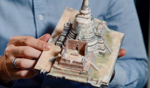 A 3D printed model of Ayutthaya temple in Thailand, produced using the Stratasys J750 (Graphic: Business Wire)