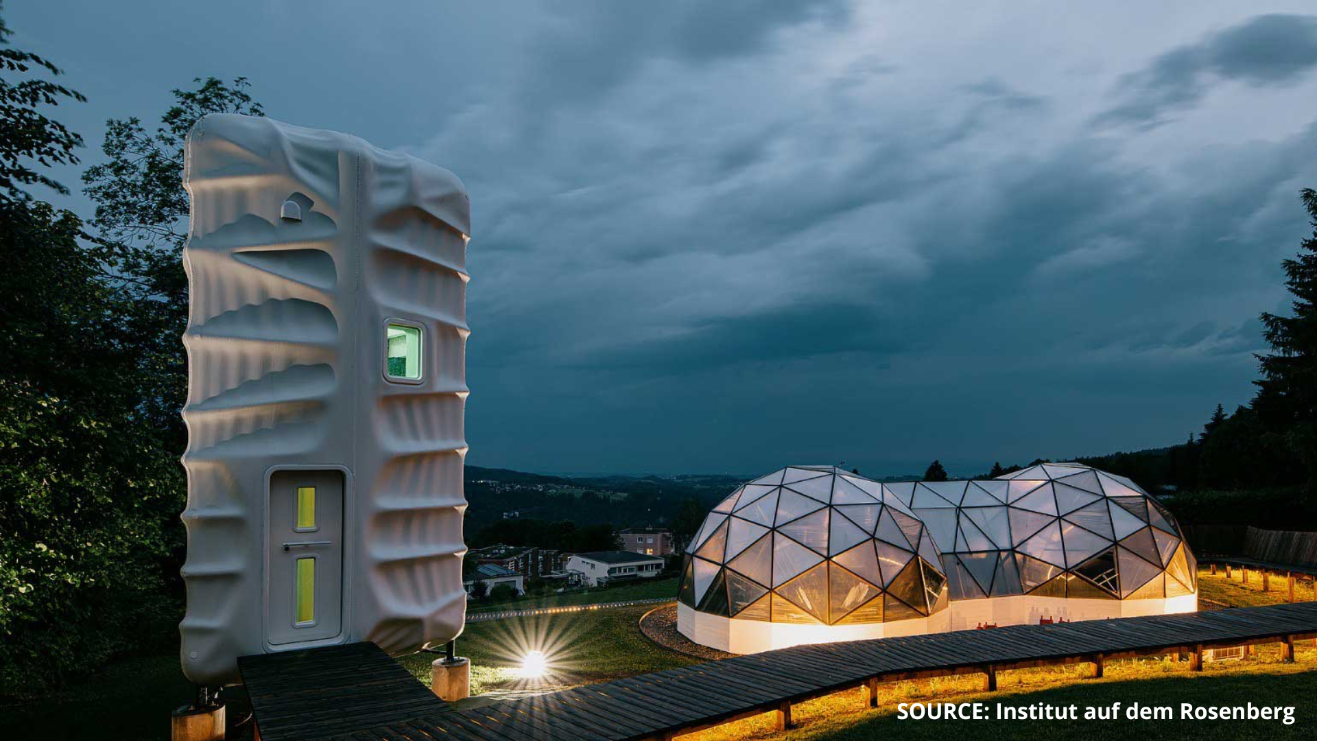 Institut auf dem Rosenberg and SAGA Space Architects unveiled the world's tallest 3D printed space habitat, an extraterrestrial learning environment