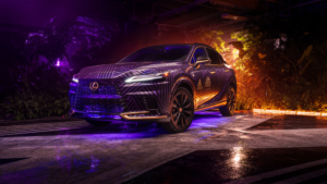 Lexus, adidas, and Carbon join forces: Lexus RX 500h F SPORT inspired by Marvel Studios' "Black Panther: Wakanda Forever."